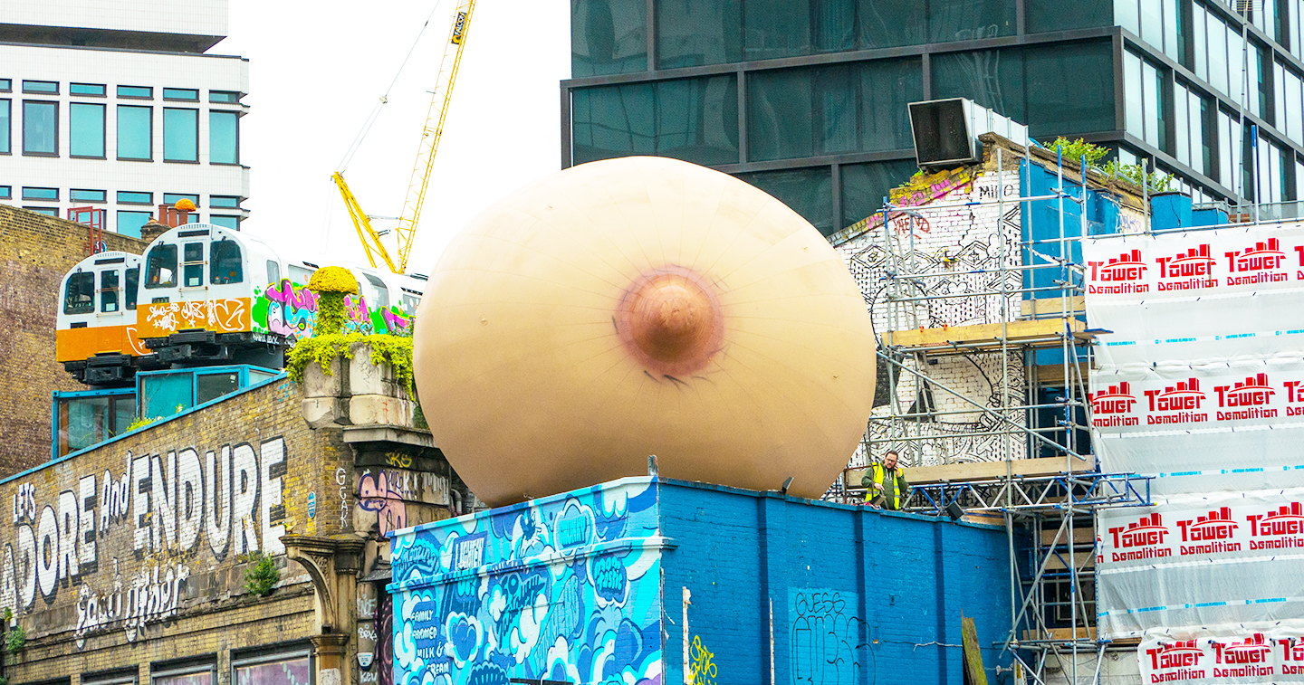 Campaign Spotlight: Giant Breasts Bounce Across London's Skyline as Elvie  Makes a Big Statement Against the Breastfeeding Stigma - adobo Magazine  Online