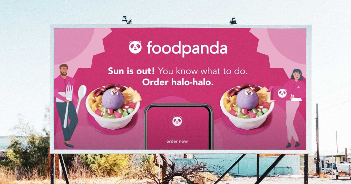 Campaign Spotlight foodpanda curates EDSA menu billboards with weather
