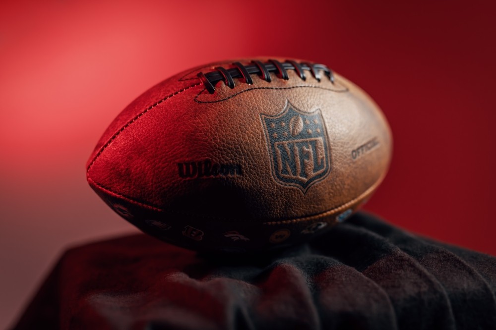 light focused on NFL black ball