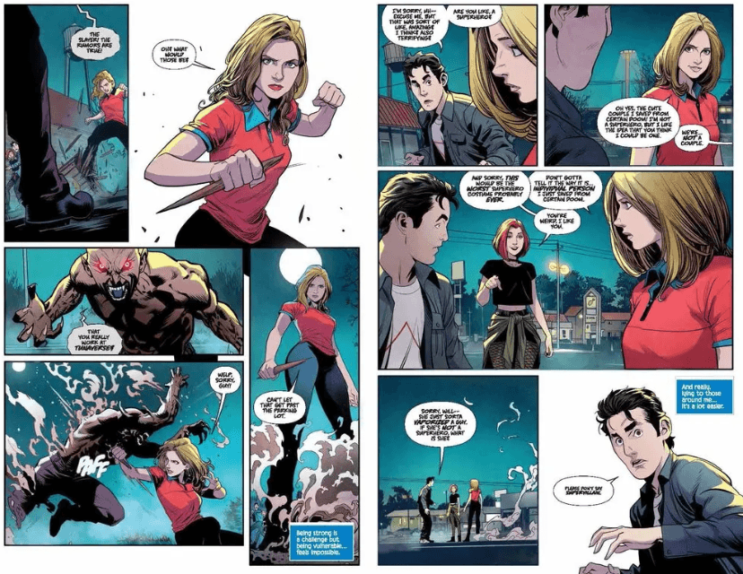 Buffy the Vampire Slayer comic spread