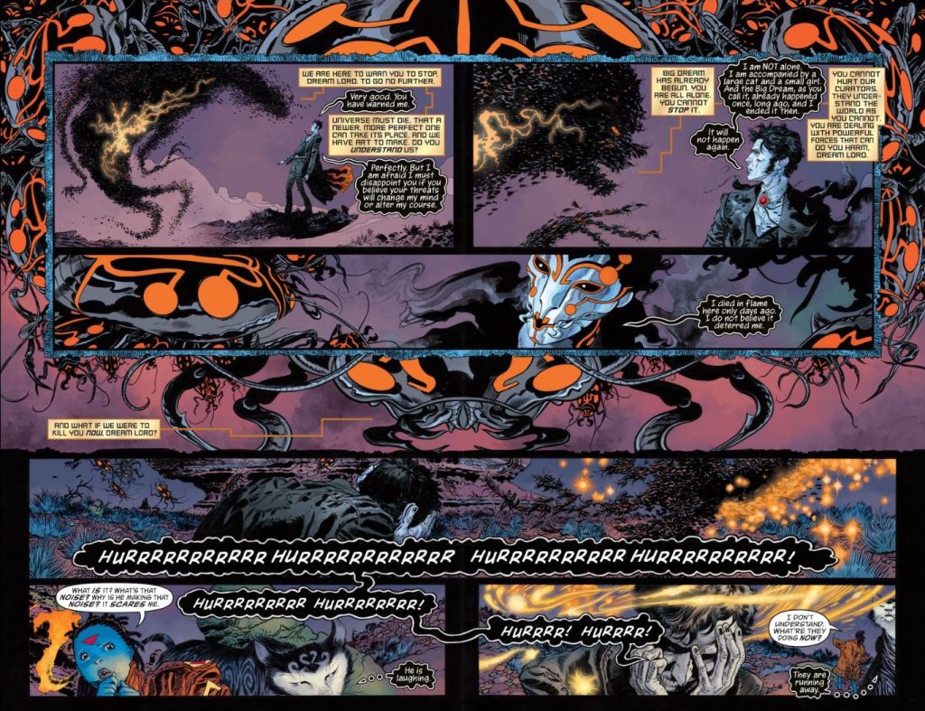 Todd Klein sample work on Sandman 3 comic spread