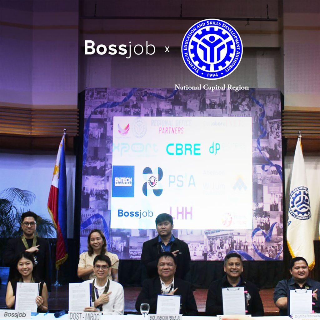 Bossjob x TESDA partnership press release photo portrait