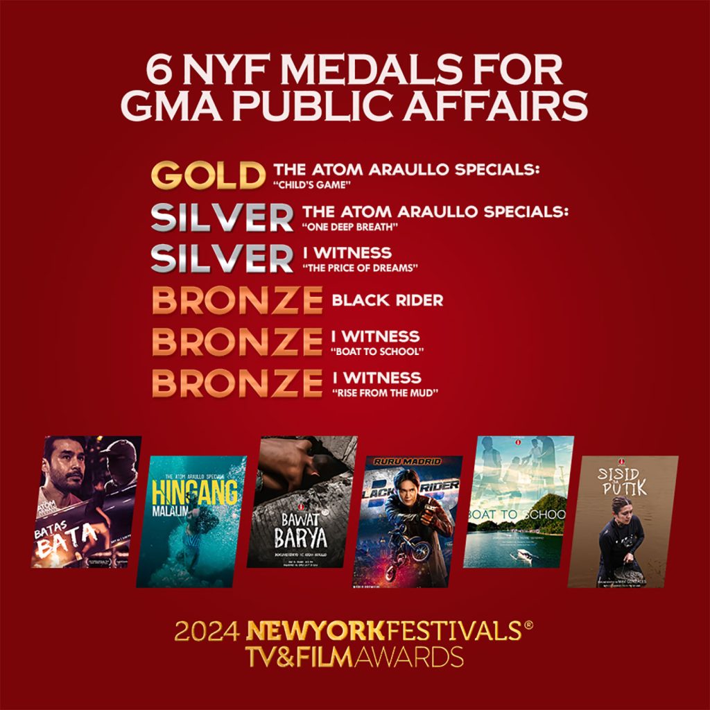 GMA Network sweeps metals at the New York Festivals TV Film Awards INS 1