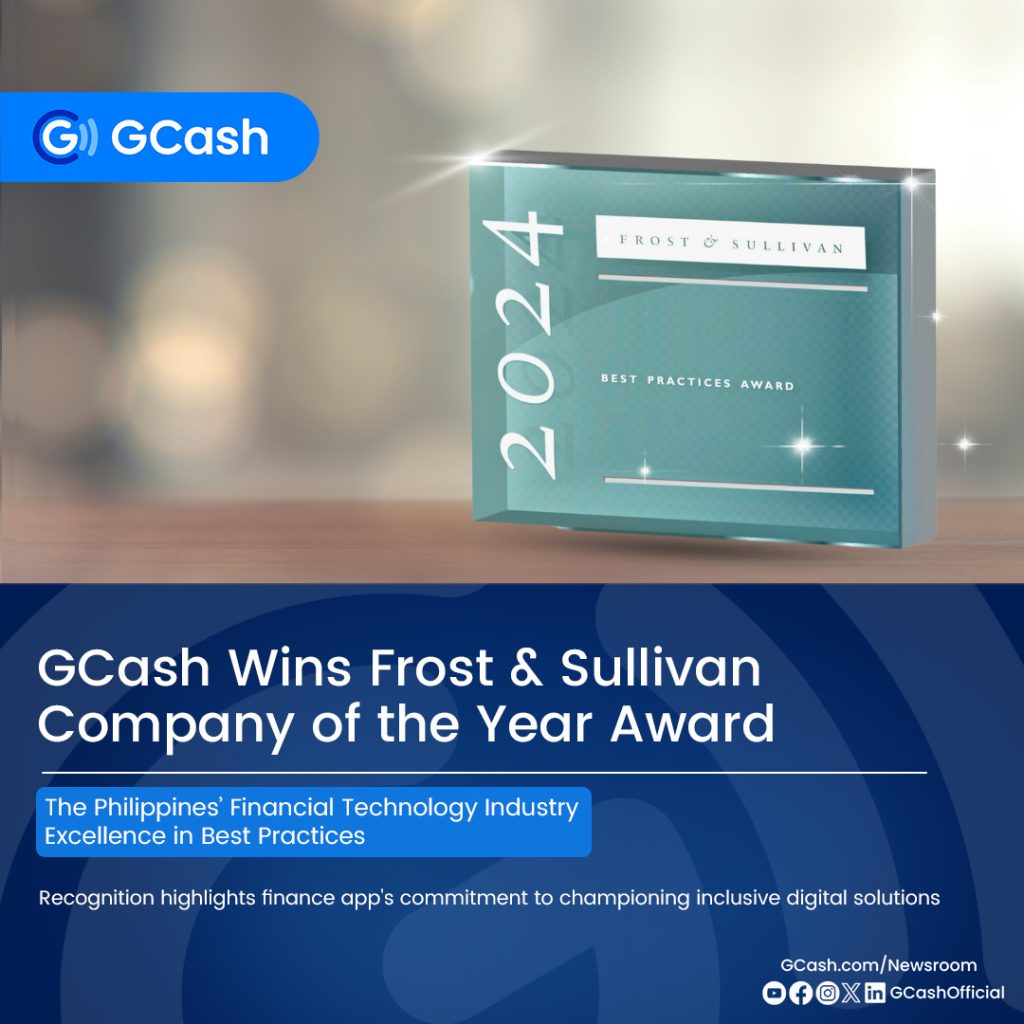 Gcash GCash wins Frost Sullivan Company of the year award photo