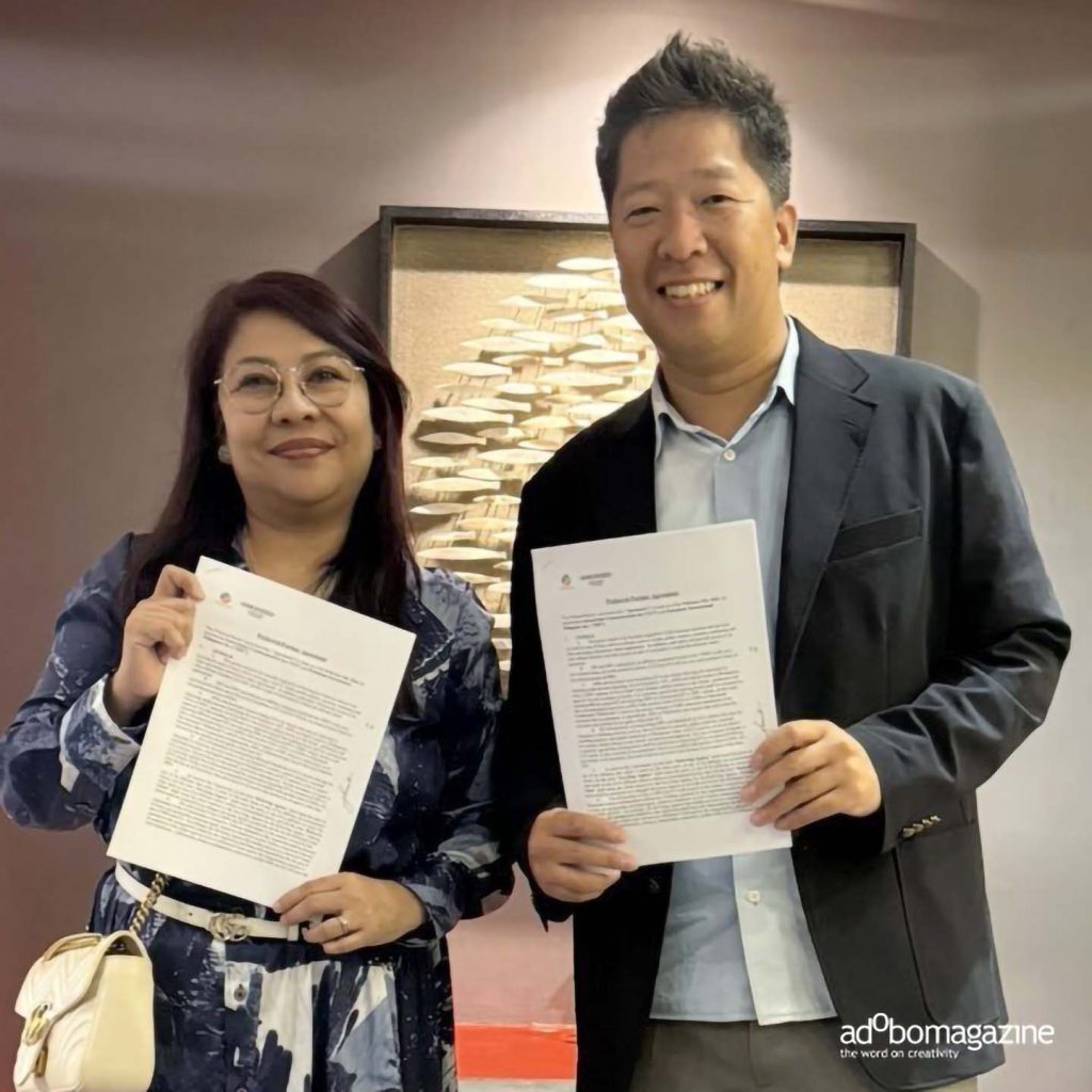 Gladys Basinillo, CEO of Intersections Group and Tatsuro Osuga, Director of Hakuhodo International Philippines,