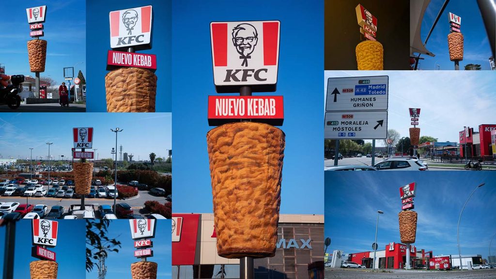 KFC España da un giro gigante con tótems de kebab giratorios por PS21